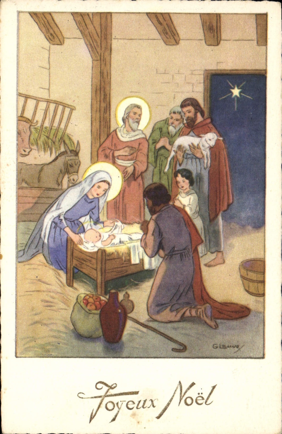 CPA Fantaisie Illustrateur Noel