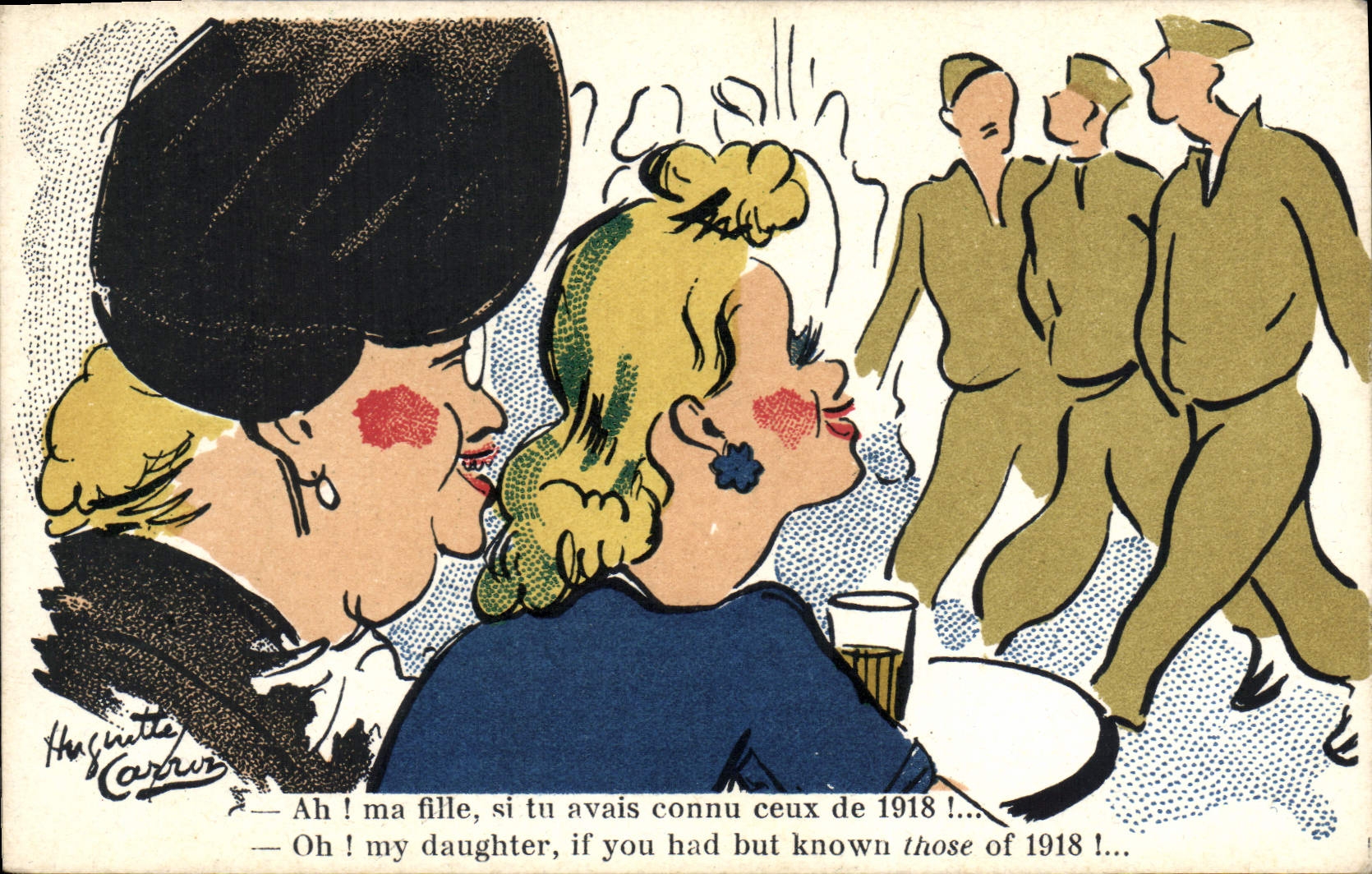 VINTAGE POSTCARD Militaria Those of 1918