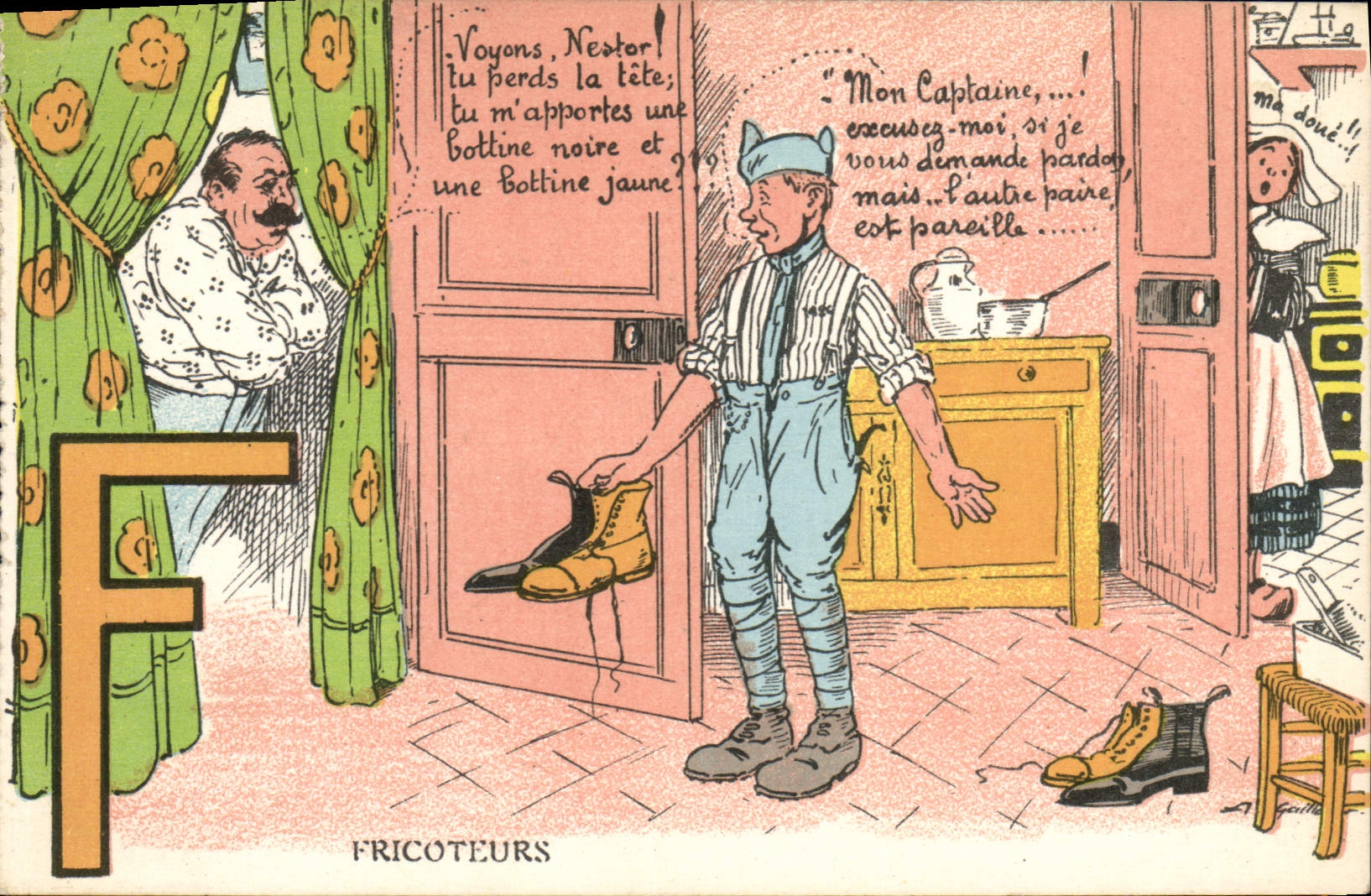 CPA Militaria Fricoteurs