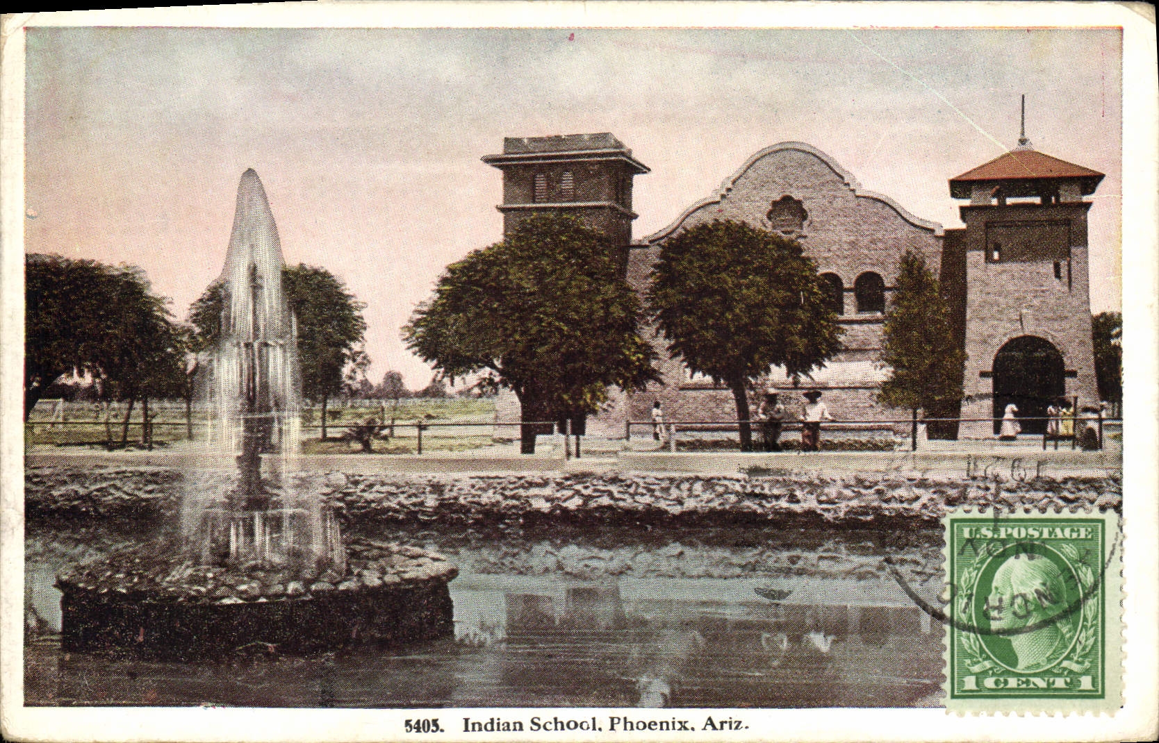 VINTAGE POSTCARD Indian school Ariz Phoenix