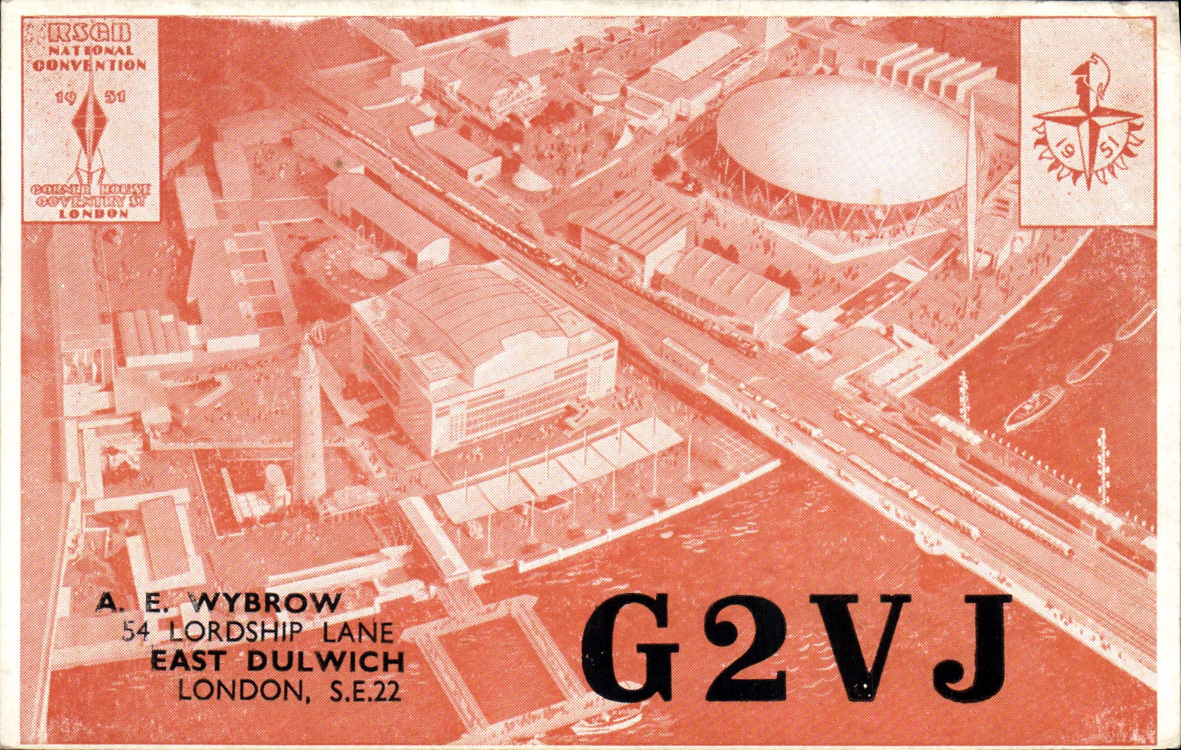 VINTAGE POSTCARD G2VJ Ae Wybrow Lorship Lane East Dulwich London Telegraphs