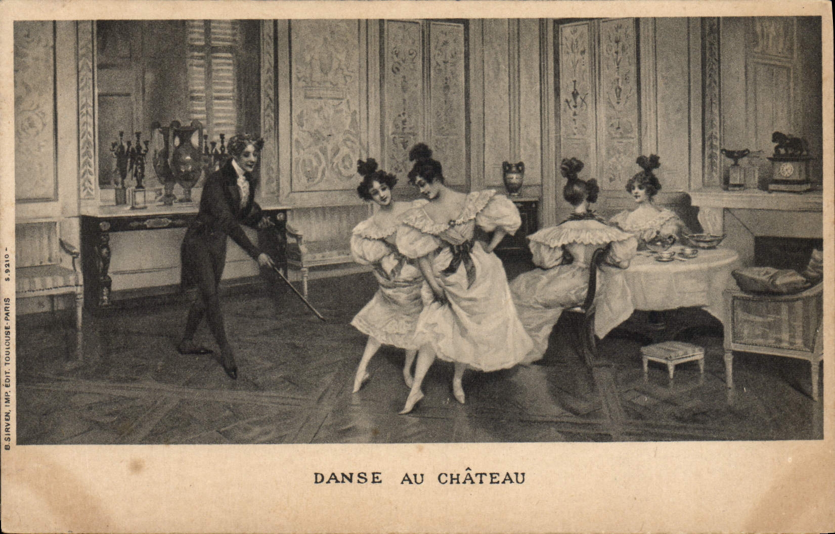 CPA Danse au chateau 