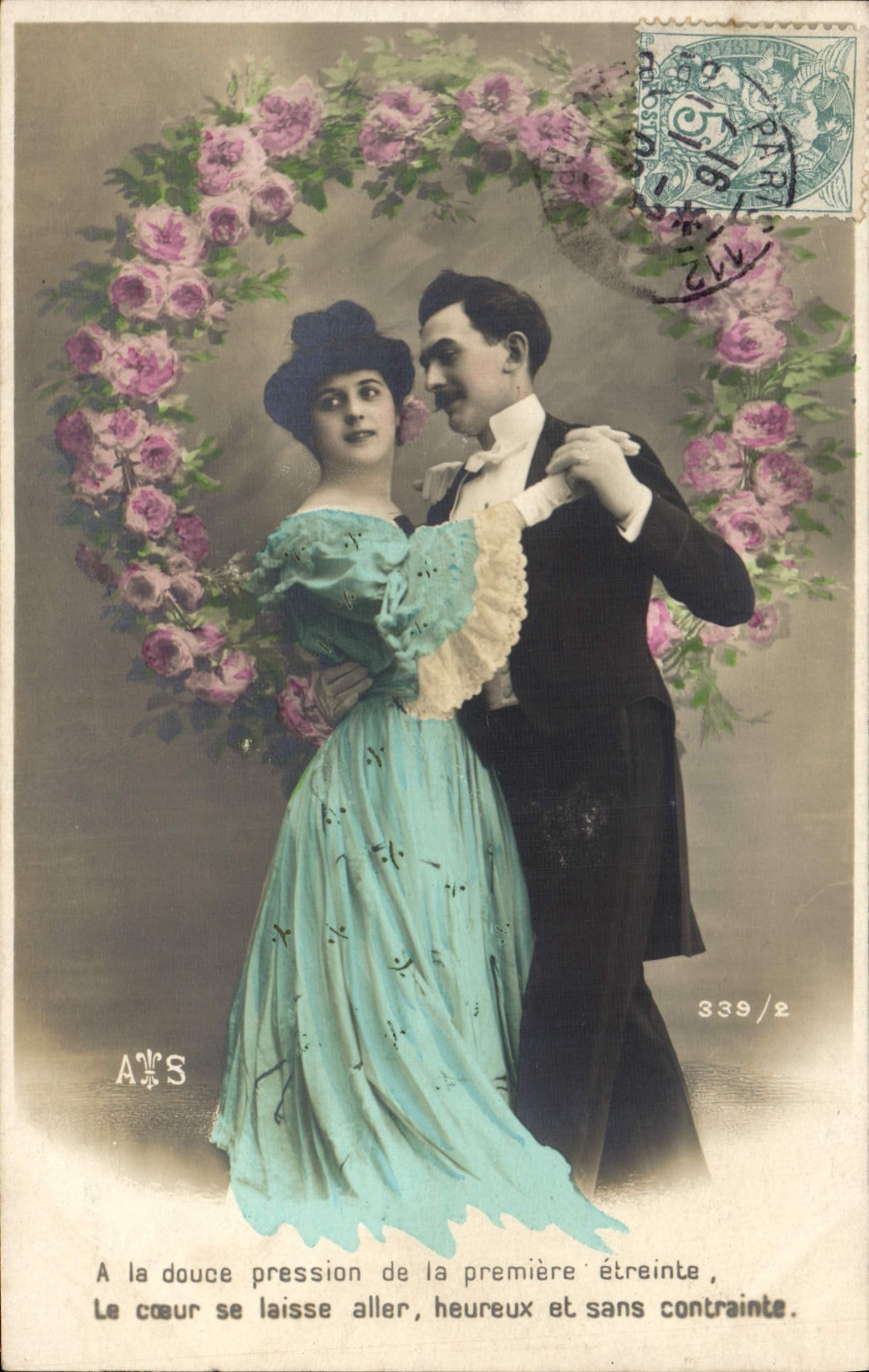 VINTAGE POSTCARD Fantaisie Woman Dances