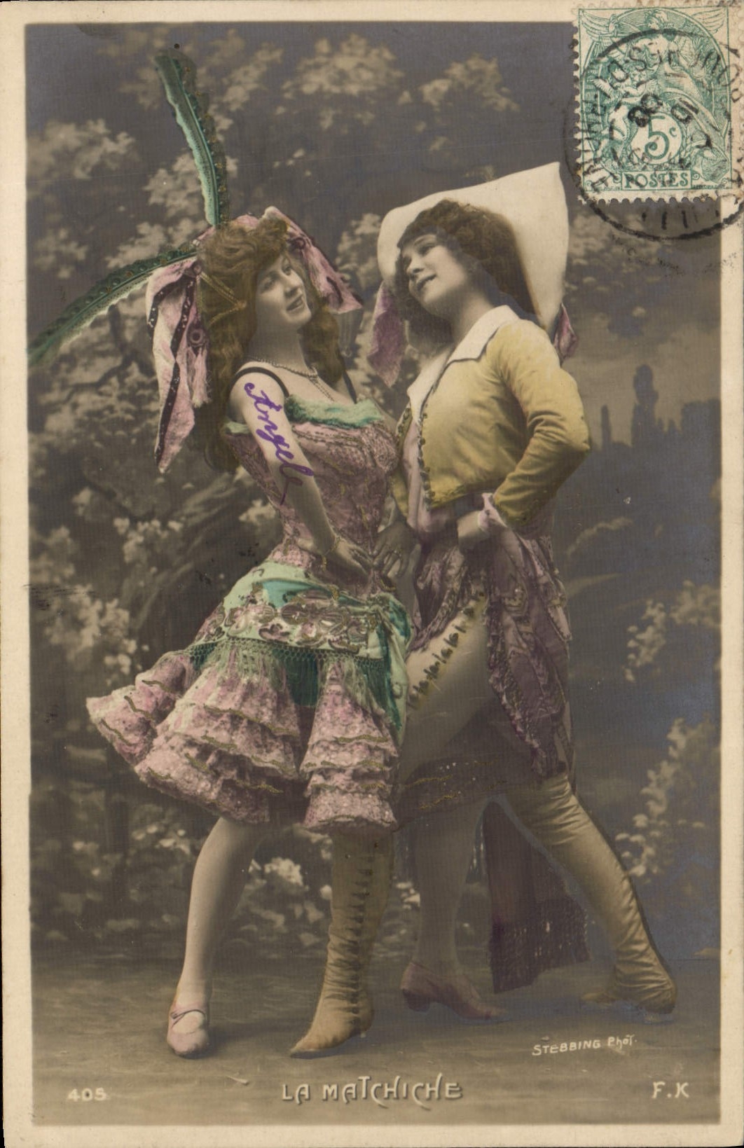 VINTAGE POSTCARD Femmes Matchiche Dances