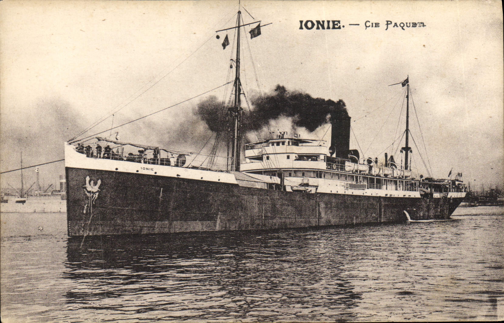 VINTAGE POSTCARD Boat Ionie Co Package