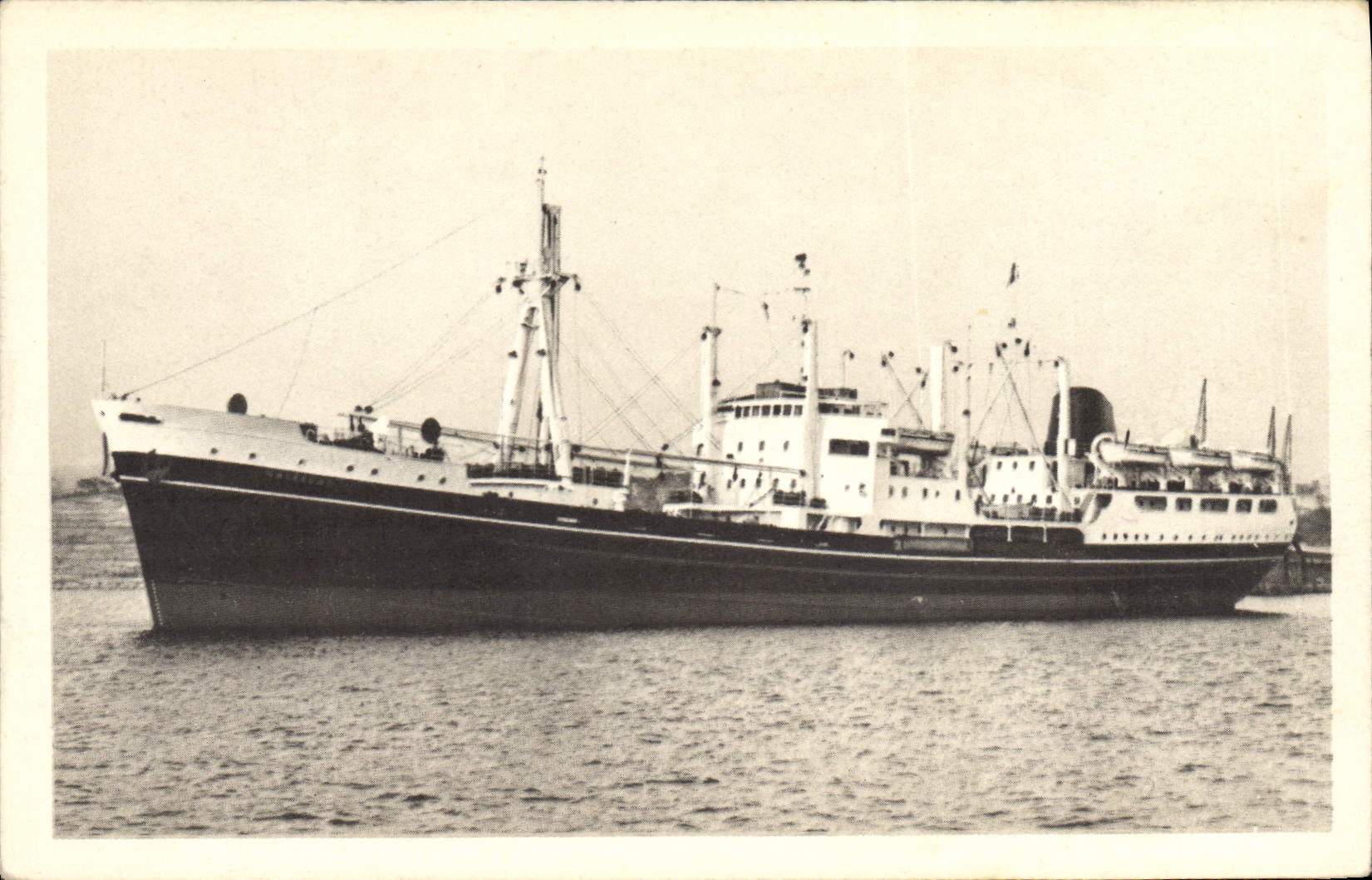 VINTAGE POSTCARD Boat Company of the Maritime Transport Imerina and Gallieni