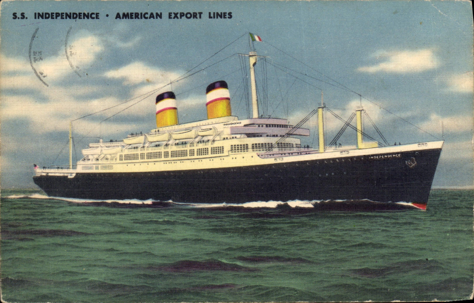 CPA Bateau Paquebot SS Independence American Export Lines 