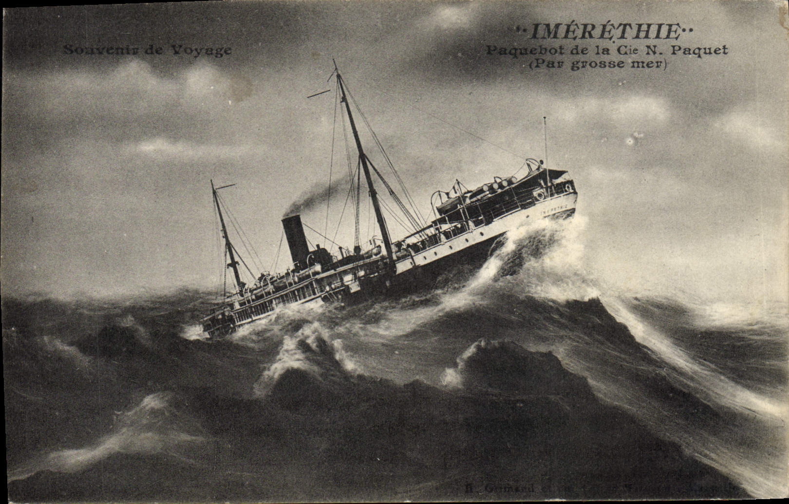 CPA Bateau Paquebot de la Cie Paquet Imerethie 