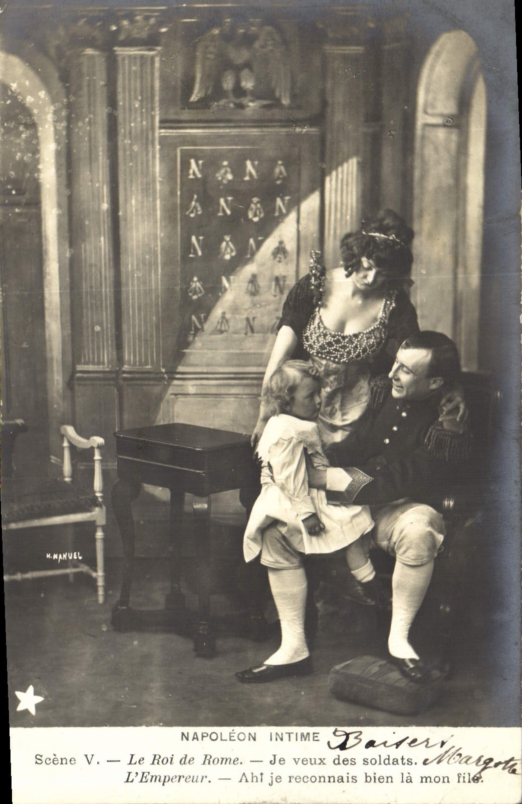 VINTAGE POSTCARD Napoleon Fantasy 1st close friend the king of Rome