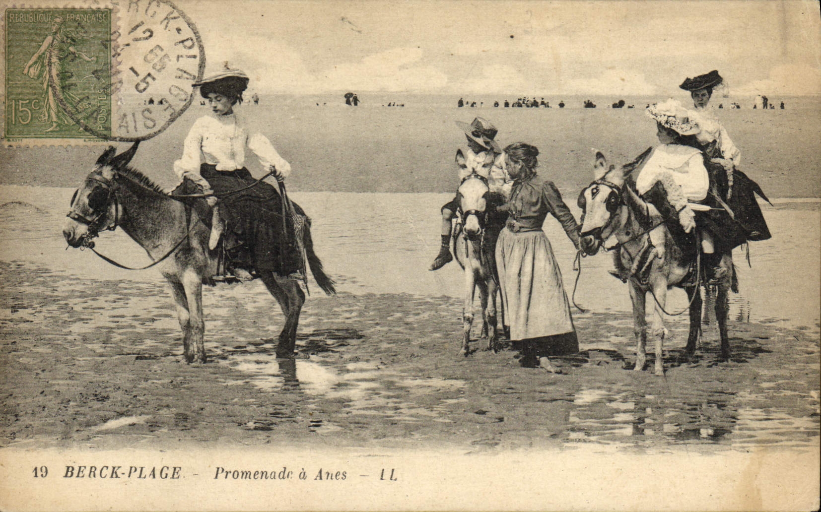 CPA Ane Mule Berck Plage Promenade a anes 