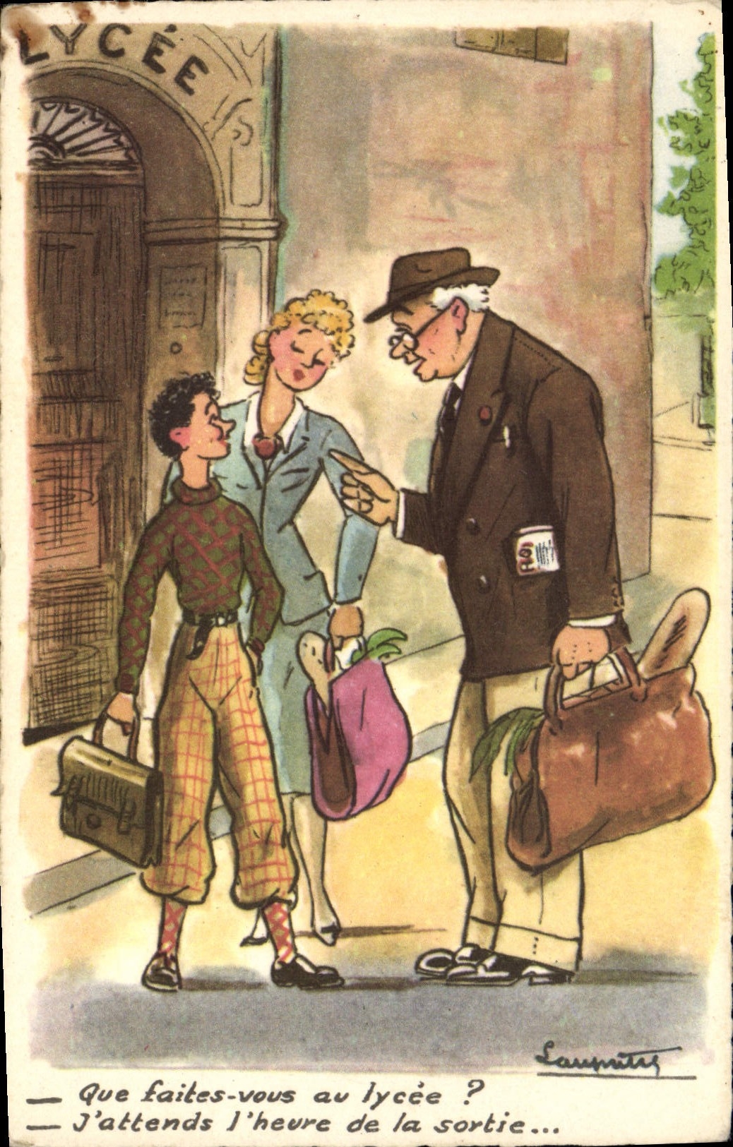 VINTAGE POSTCARD Fantasy Illustrator College