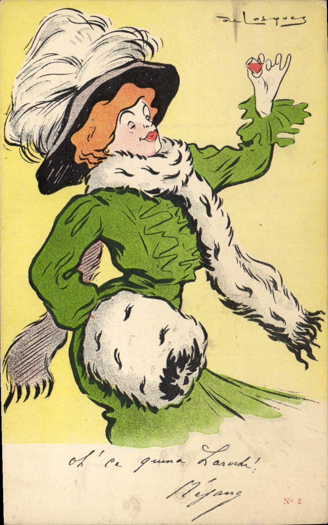 VINTAGE POSTCARD Fantasy Illustrator Rejane Gabrielle Quina-Laroche