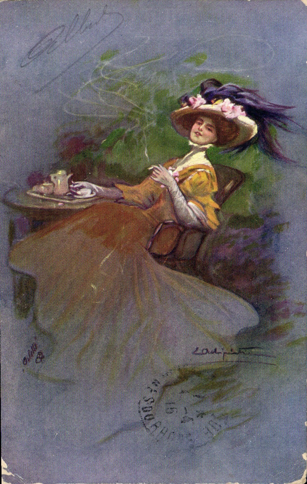 CPA Fantaisie Illustrateur Femme