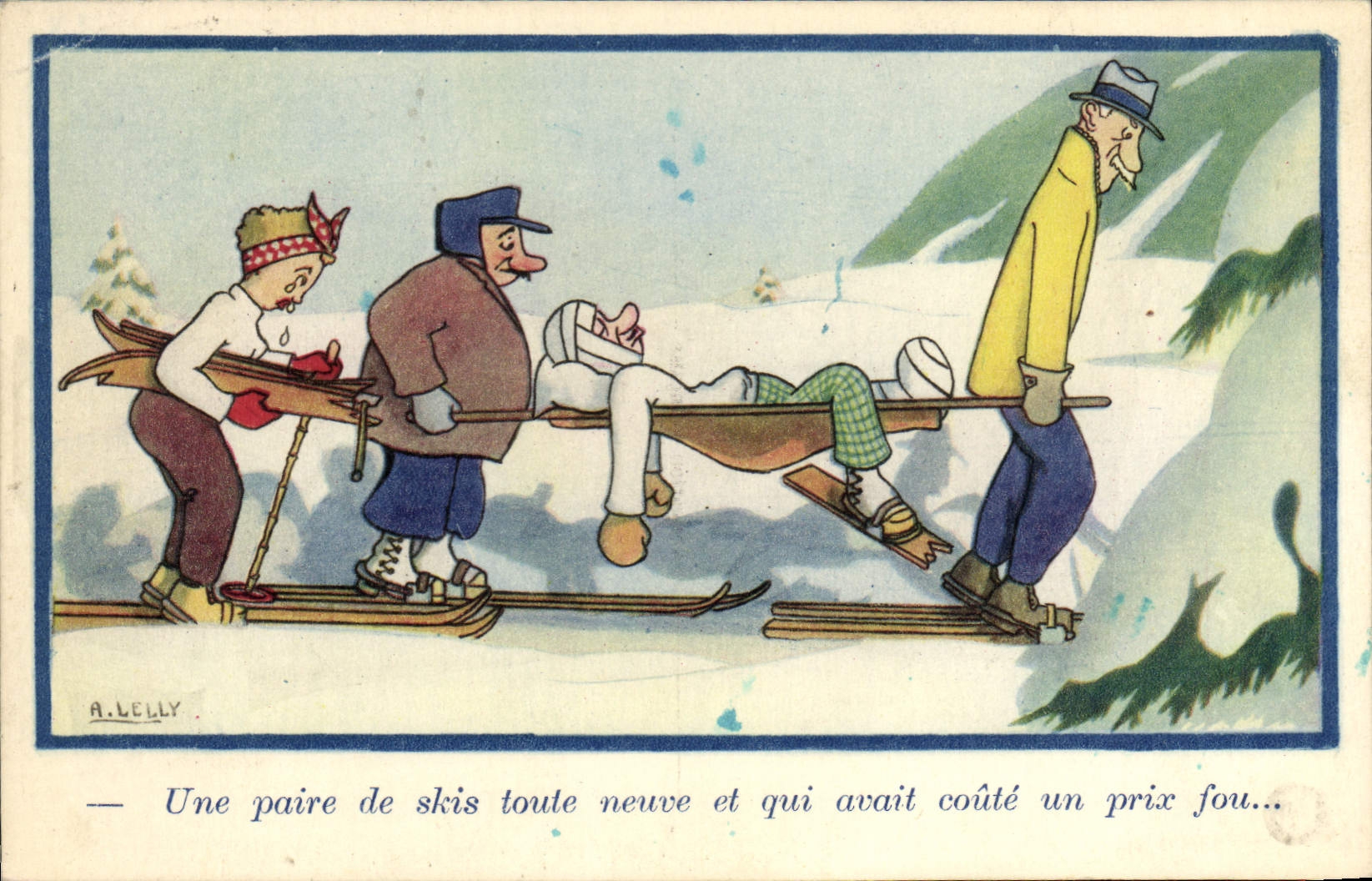 VINTAGE POSTCARD Fantasy Illustrator Lelly Ski