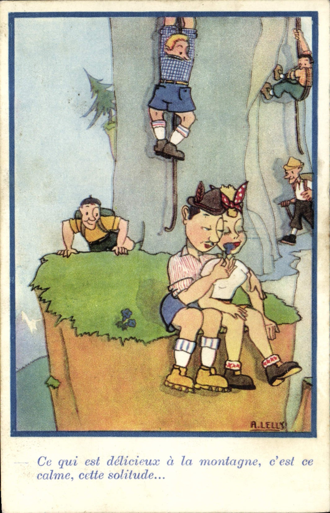 CPA Fantaisie Illustrateur Enfants Alpinisme Lelly