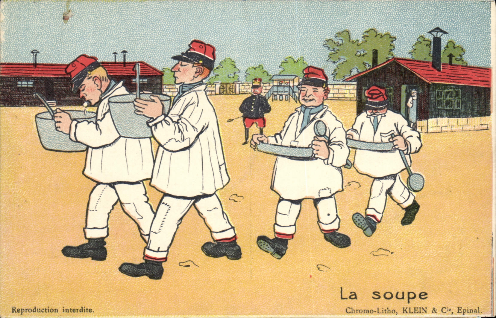 CPA Militaria La soupe