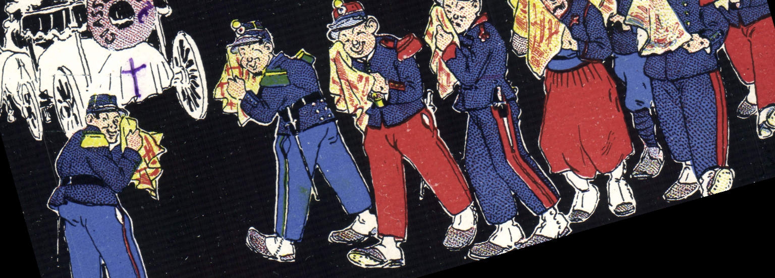 VINTAGE POSTCARD Militaria Fuitibus Rapidos