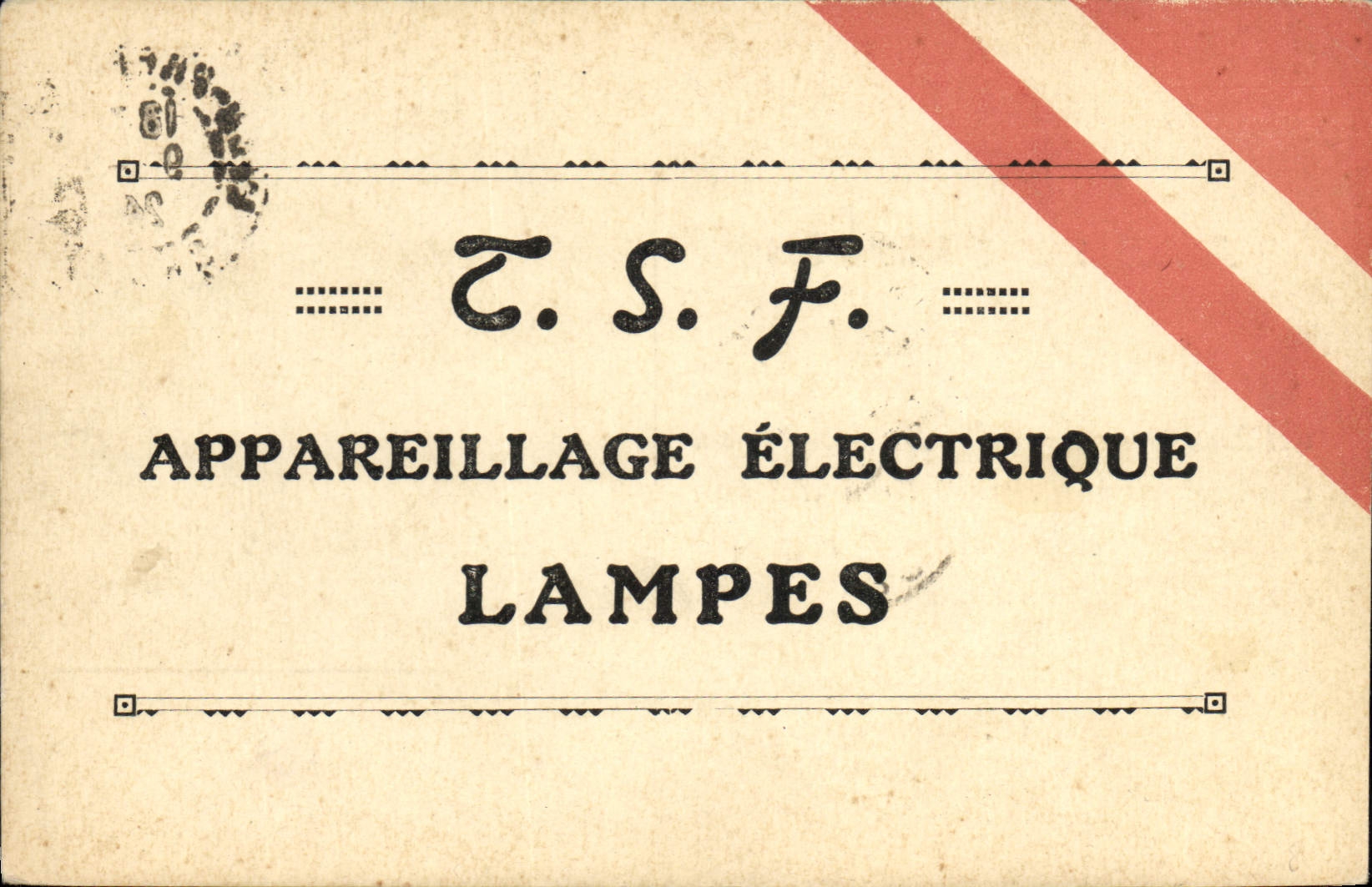 Lámparas del dispositivo de distribución de la telegrafía TSF de la POSTAL de la VENDIMIA