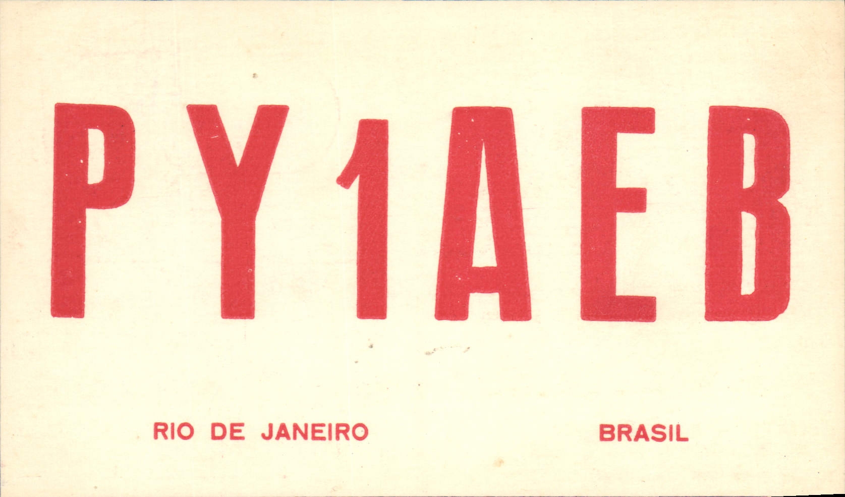COM Martinelli Leblon de la telegrafía PY1AEB Rio de Janeiro el Brasil Souza de la POSTAL de la VENDIMIA