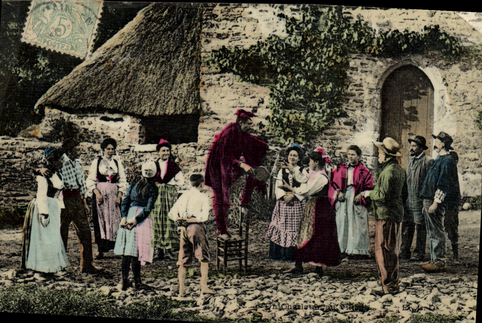 CPA Folklore Un charlatan Diable 