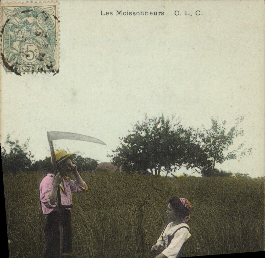 VINTAGE POSTCARD Folklore harvesters