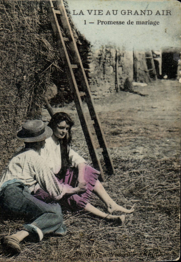 CPA Folklore La vie au grand air Promesse de mariage