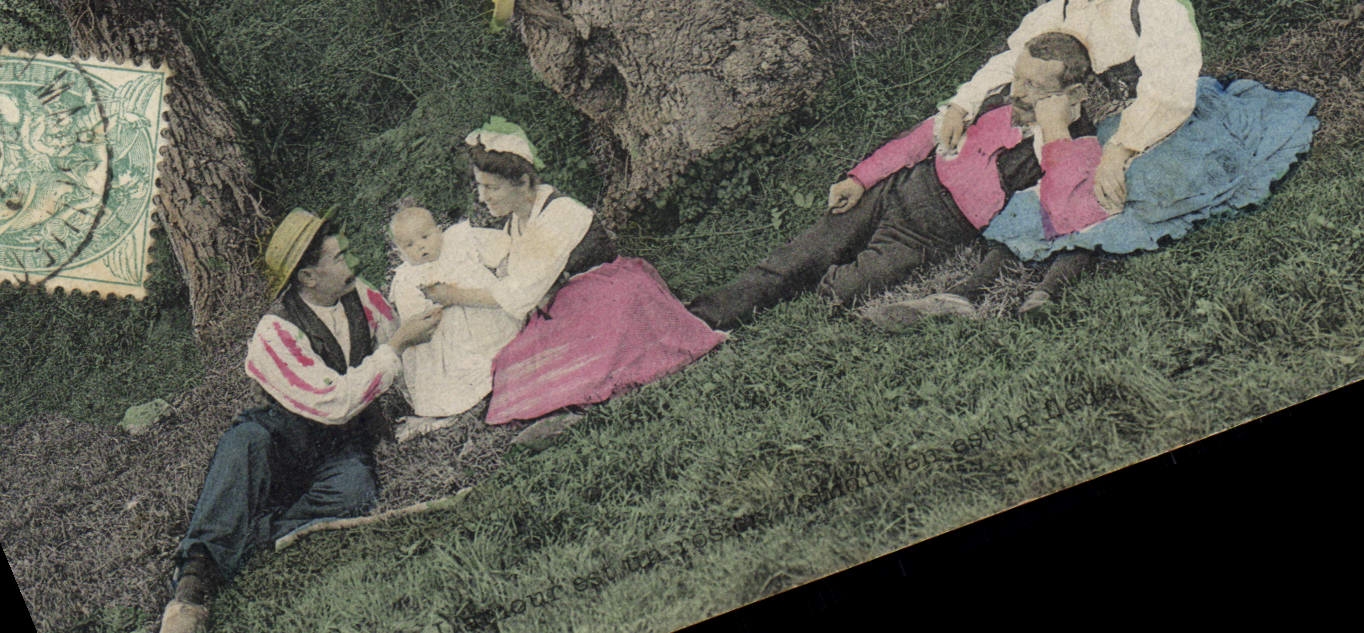 CPA Folklore L'amour