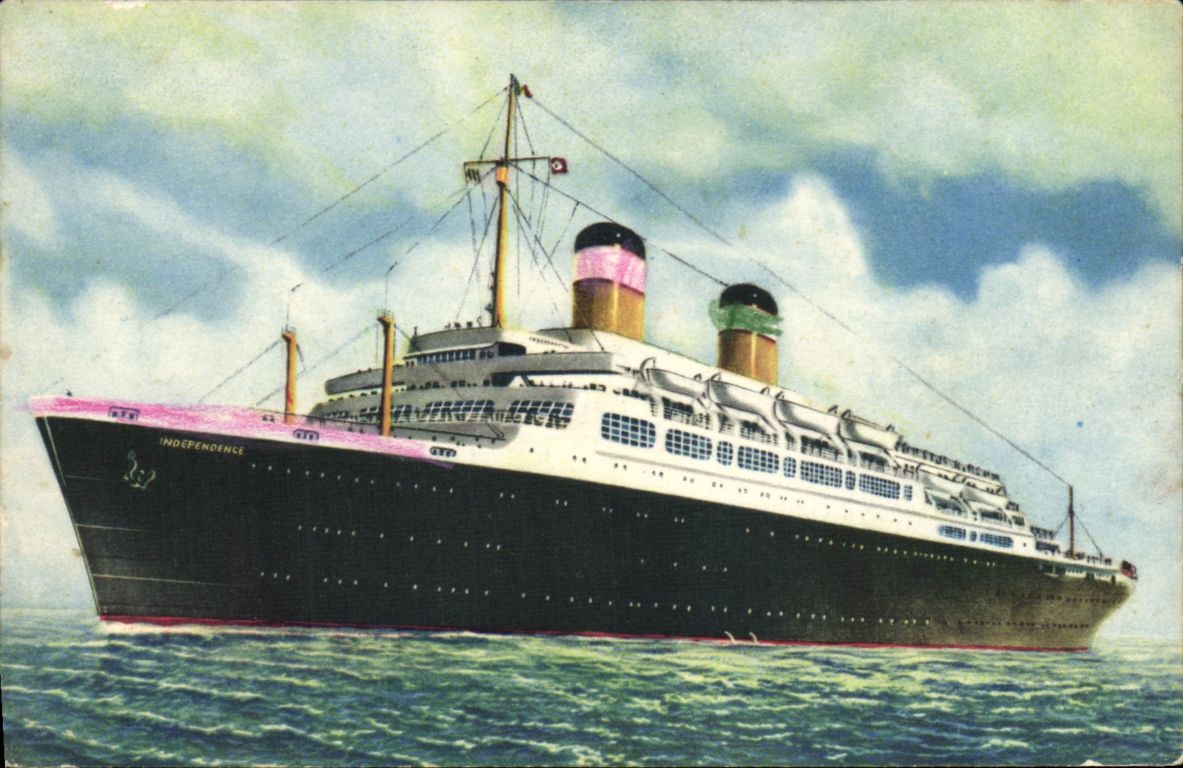 CPA Bateau Paquebot Independence & Constitution 