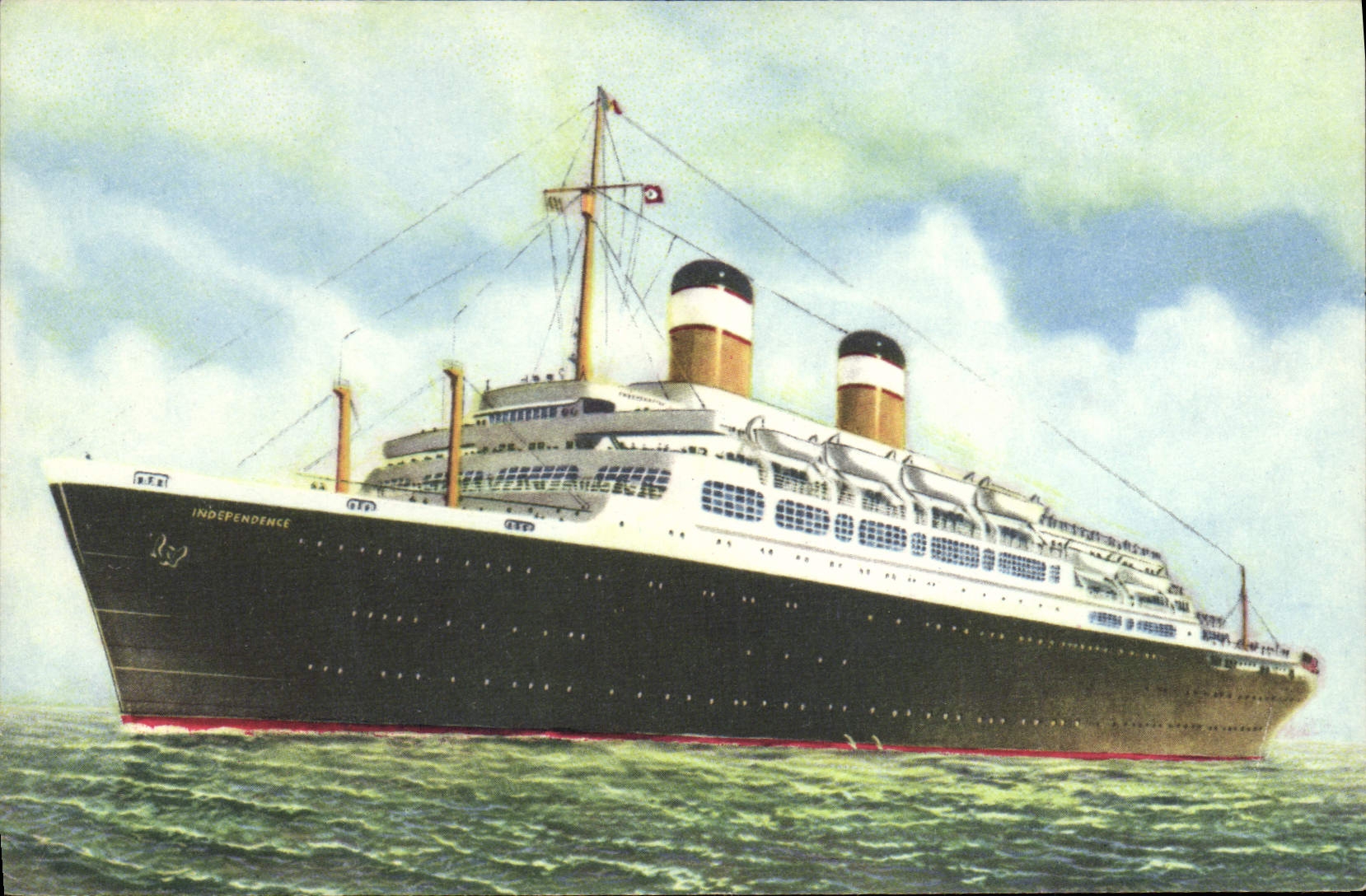CPA Bateau Paquebot Independence & Constitution 