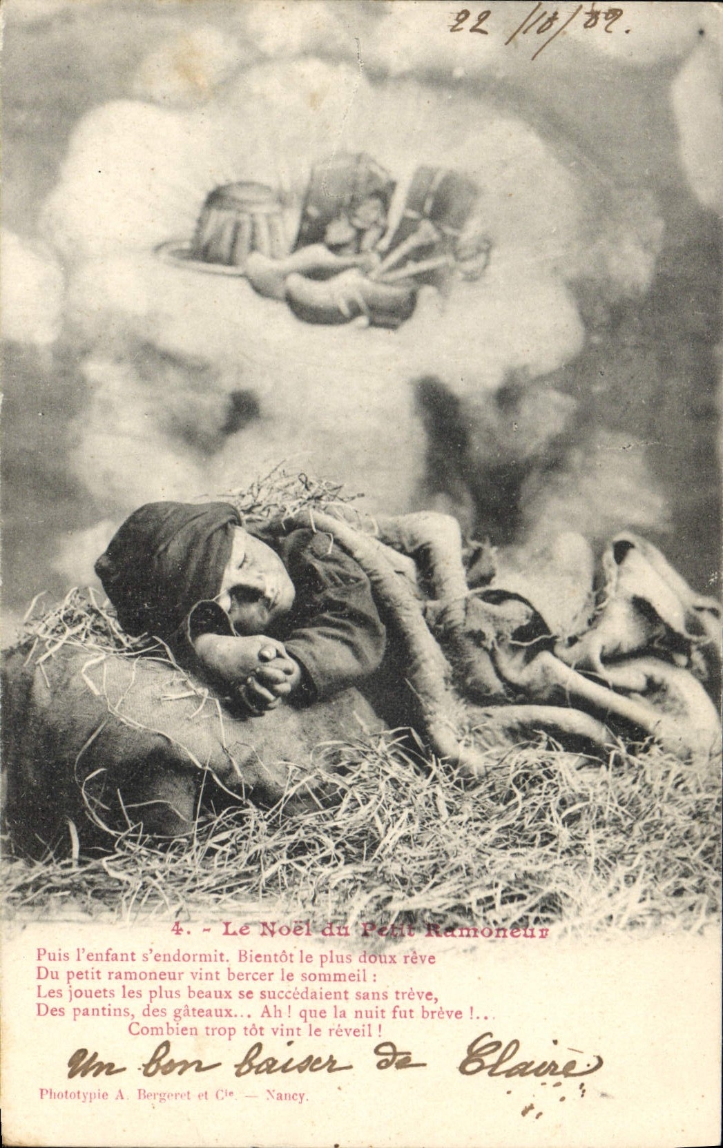 CPA Fantaisie Le Noel du petit Ramoneur Enfant