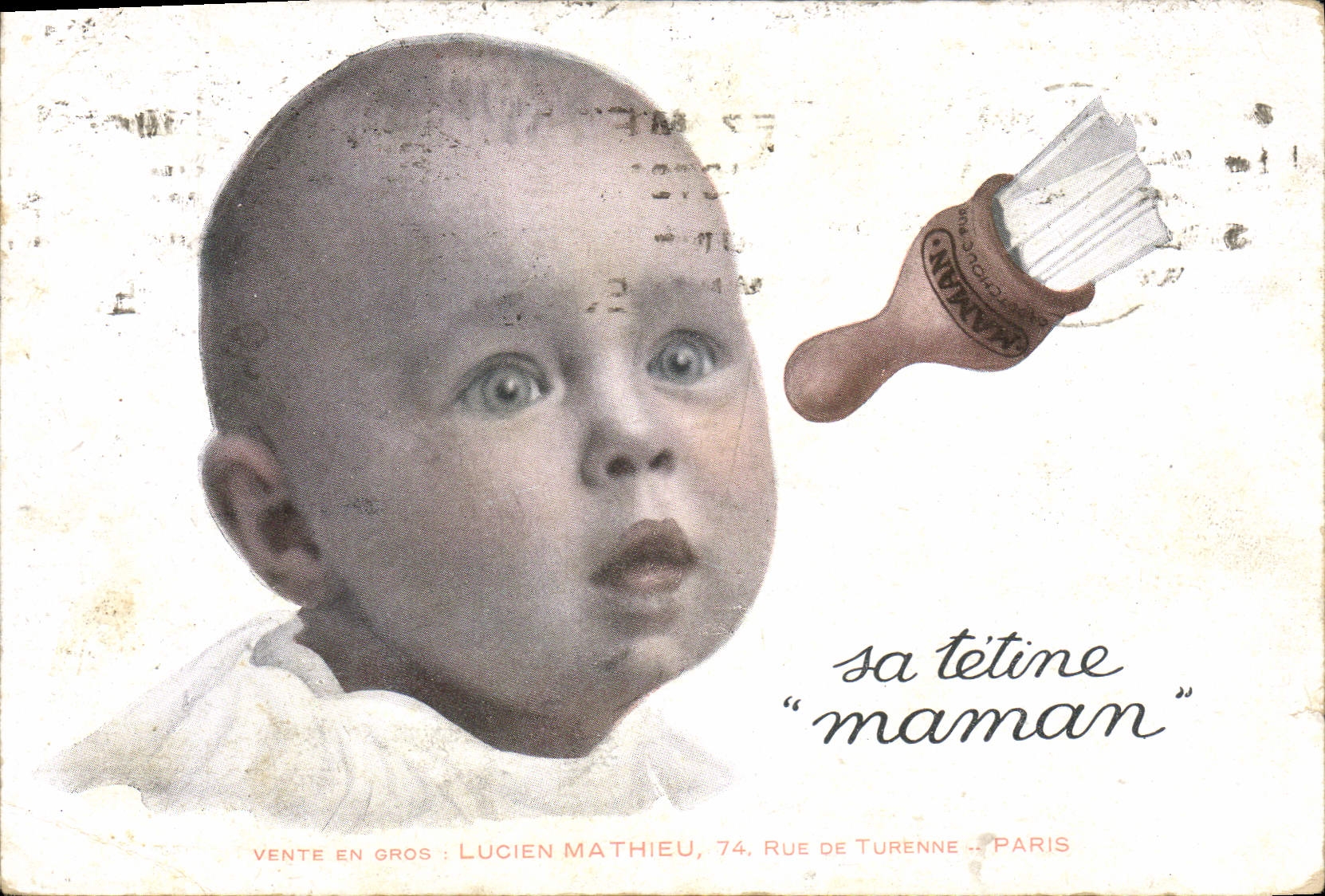 VINTAGE POSTCARD Fantasy Child Feeding-bottle Feeding-bottle Milk