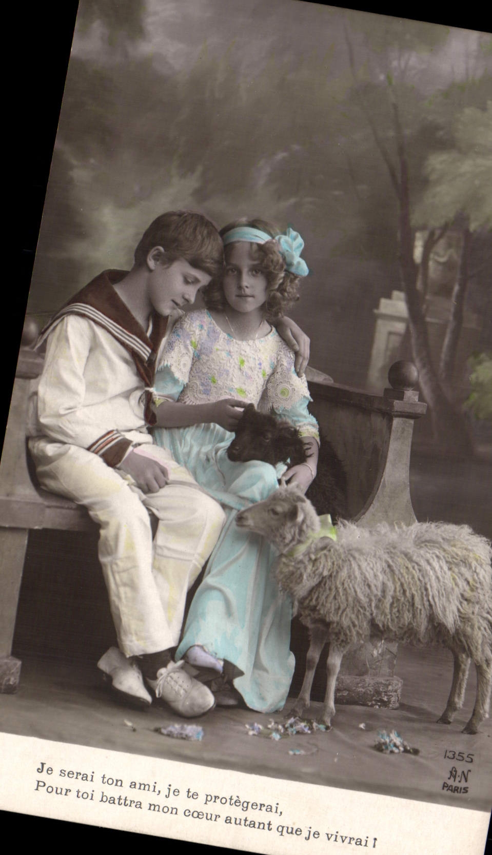 CPA Chevre Enfants