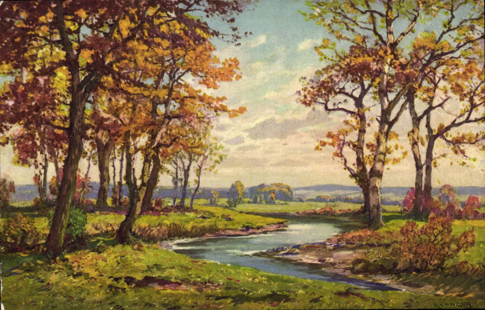 CPA Fantaisie Illustrateur Paysage