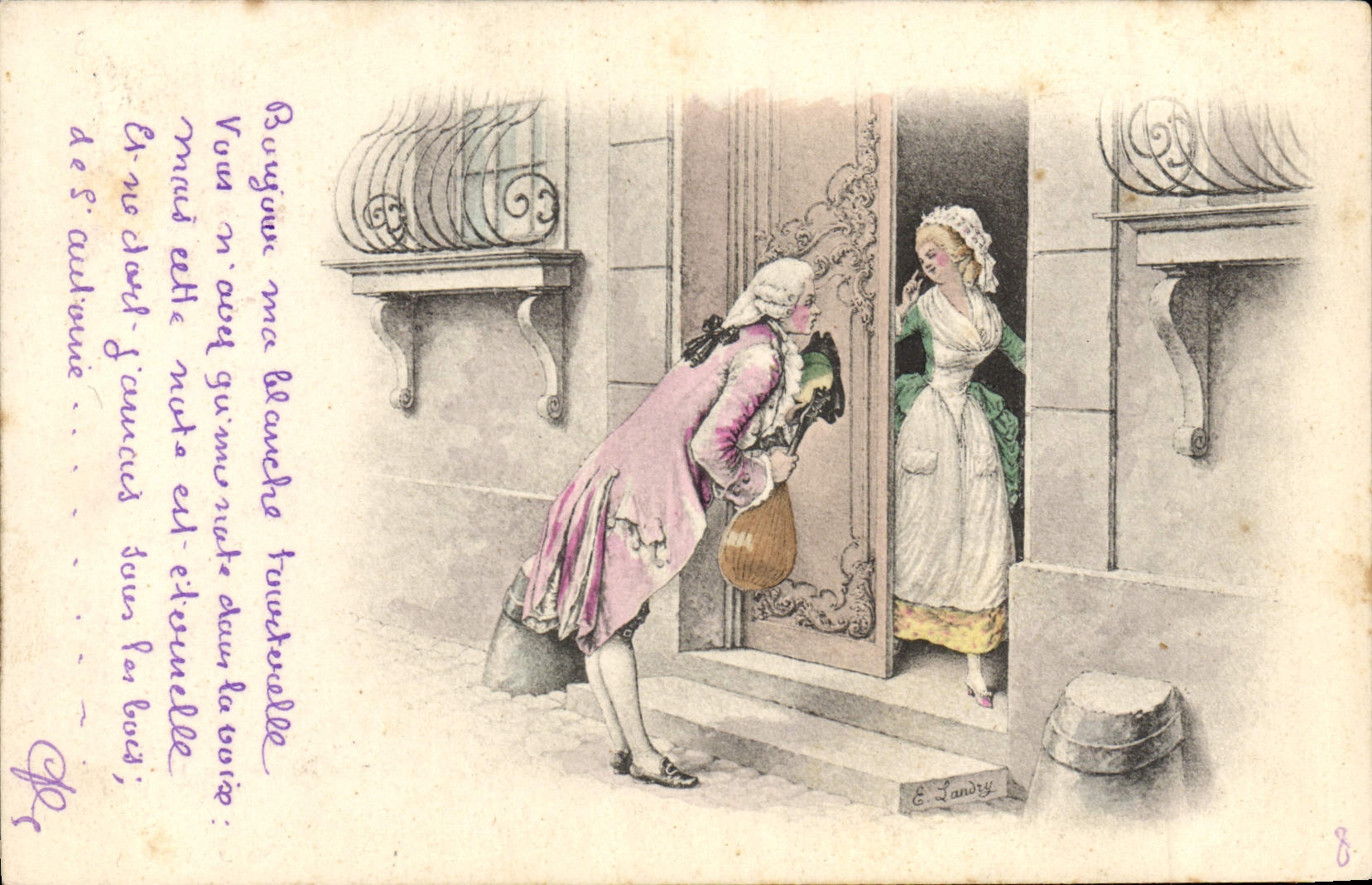 CPA Fantaisie Illustrateur Femme Musicien