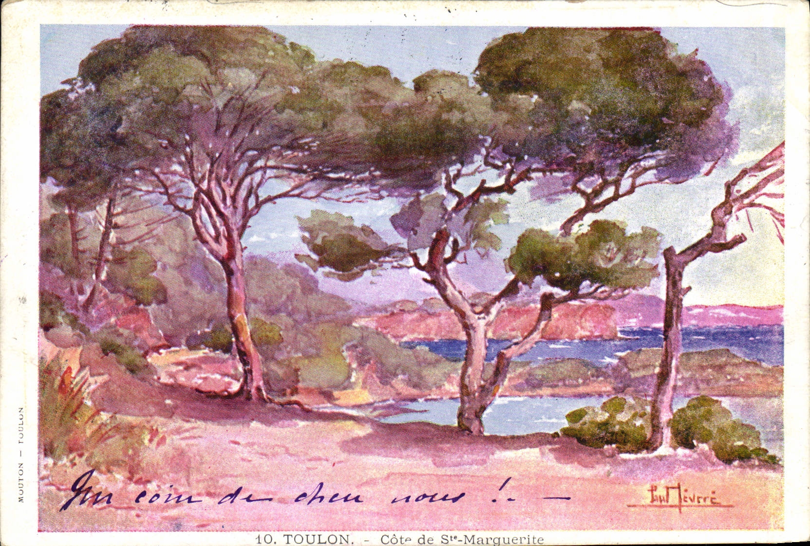 CPA Fantaisie Illustrateur Toulon Cote de Ste Marguerite