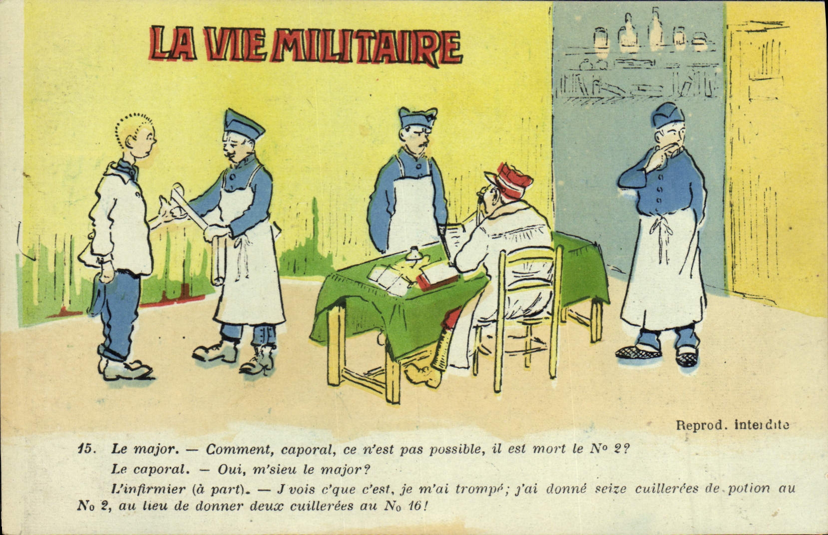 VINTAGE POSTCARD Militaria Fantasy military life