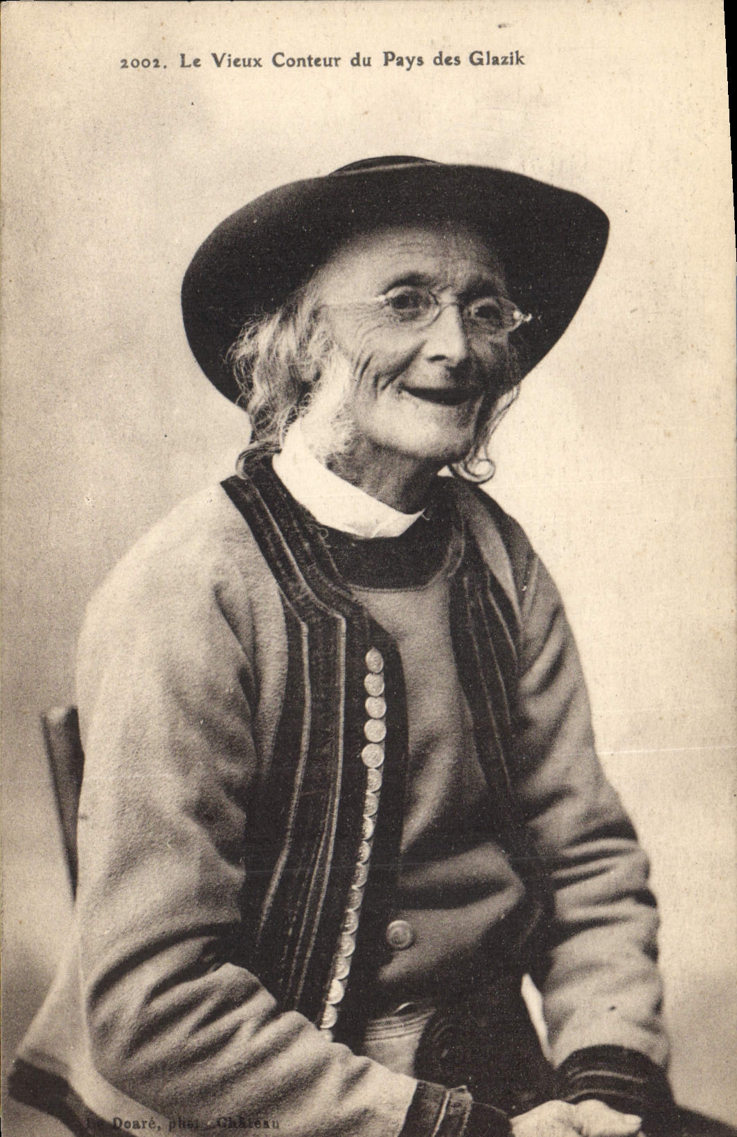 CPA Folklore le vieux conteur du Pays des Glazik