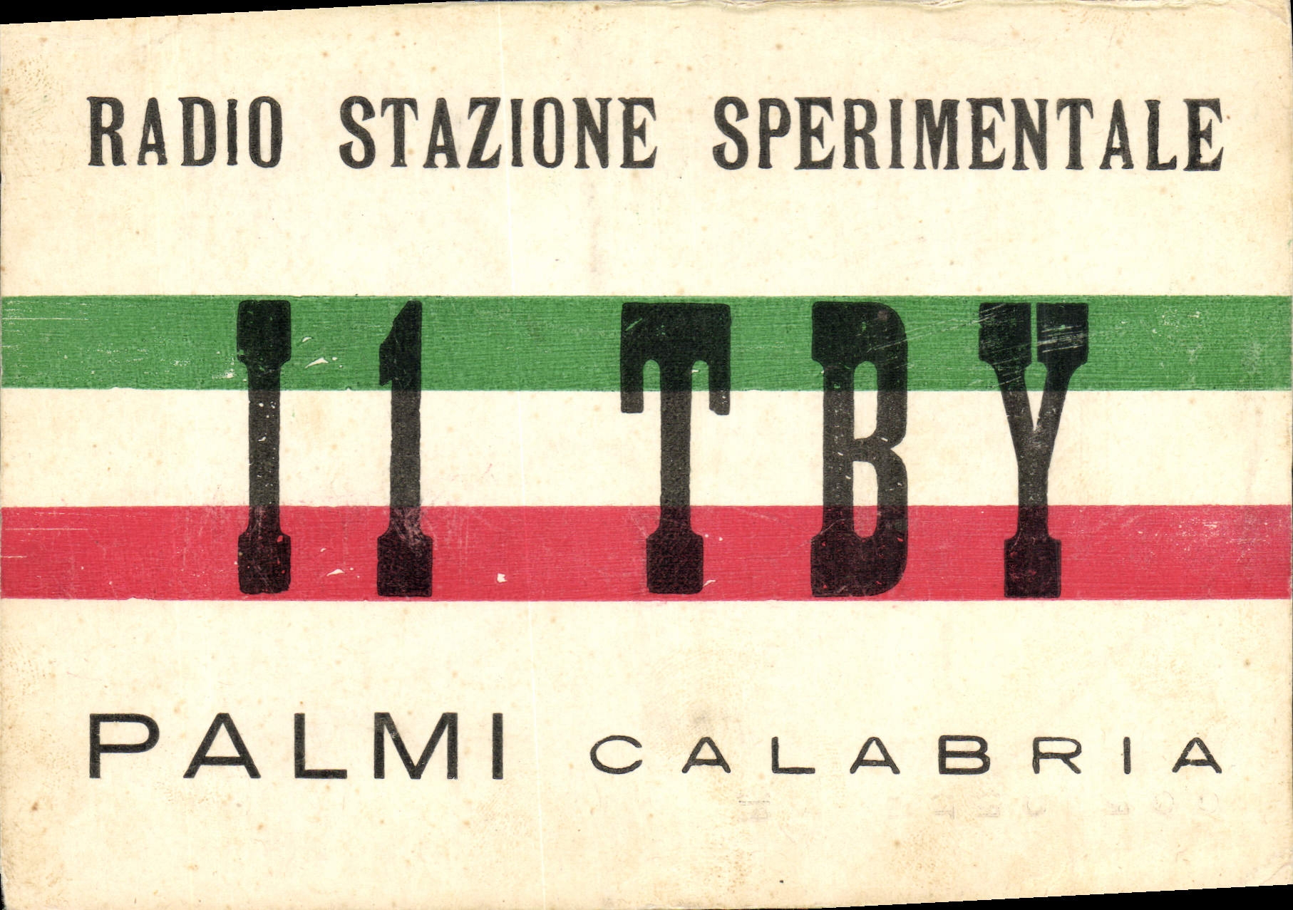 Telegrafía I1TBY Palmi Calabria de la POSTAL de la VENDIMIA