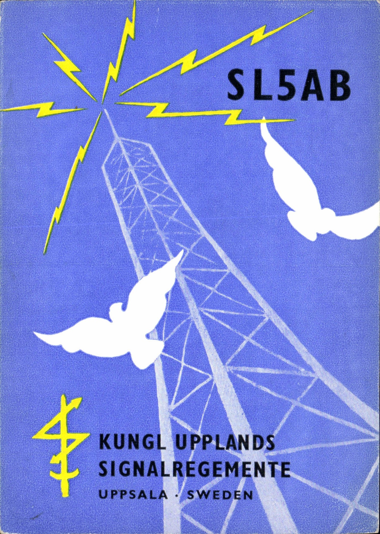 VINTAGE POSTCARD Telegraphy SL5AB Kungl Upplands Signalregemente Uppsala Sweden