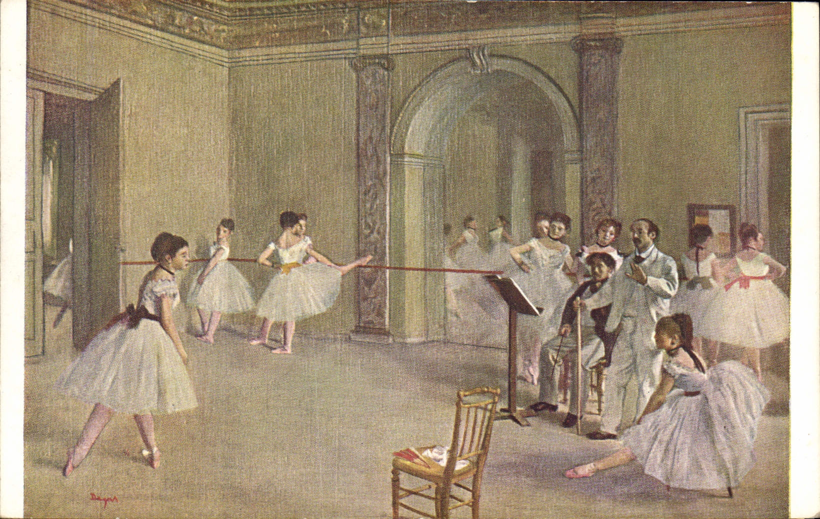 VINTAGE POSTCARD Degas Dance the hearth of the dance to the Opera of the street the Furrier