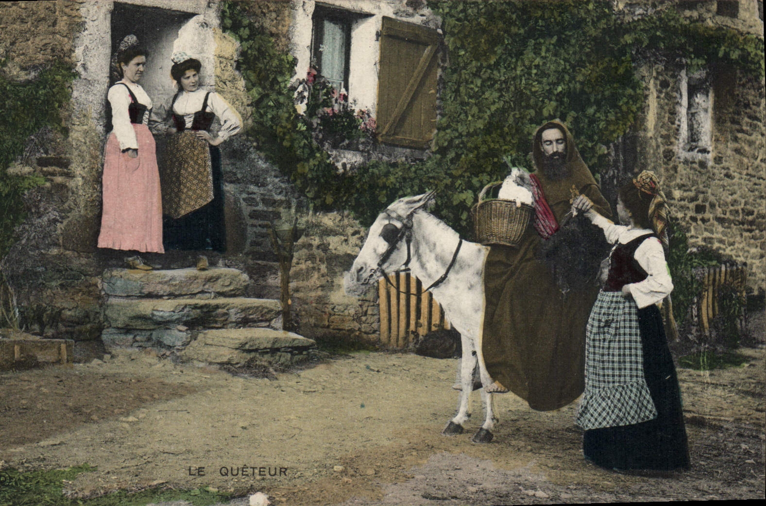 CPA Folklore Le queteur 