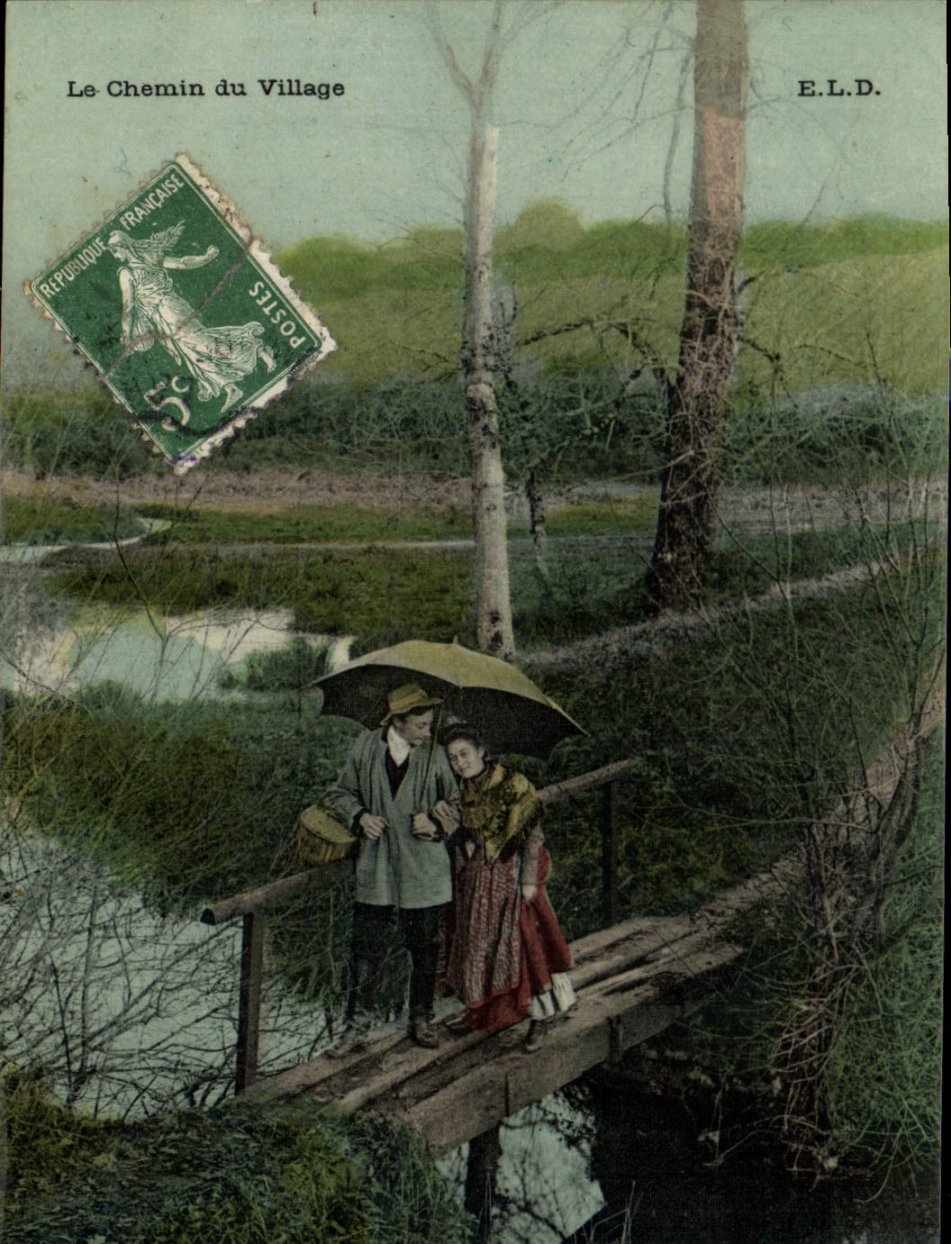 CPA Folklore Le chemin du village 