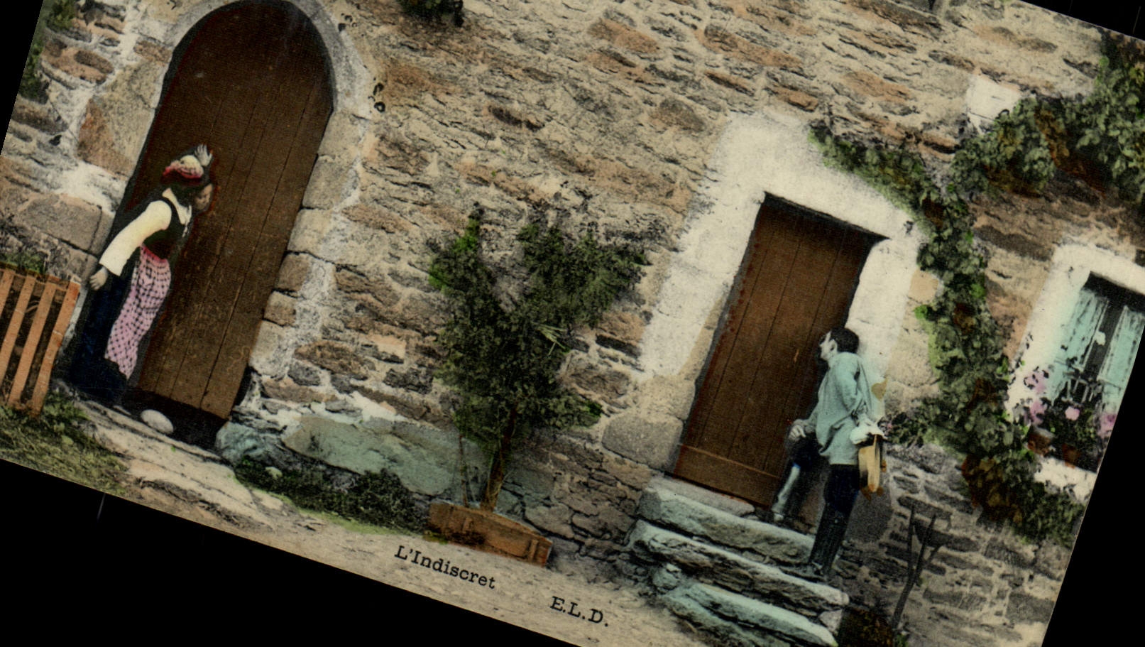 CPA Folklore L'indiscret 