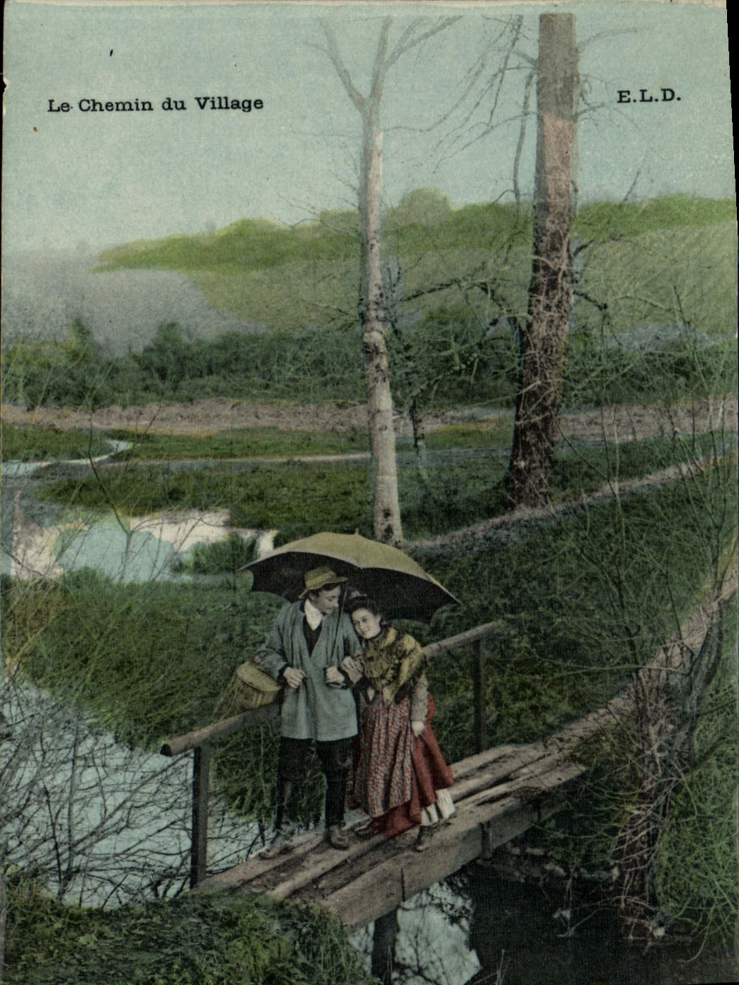 CPA Folklore Le chemin du village 