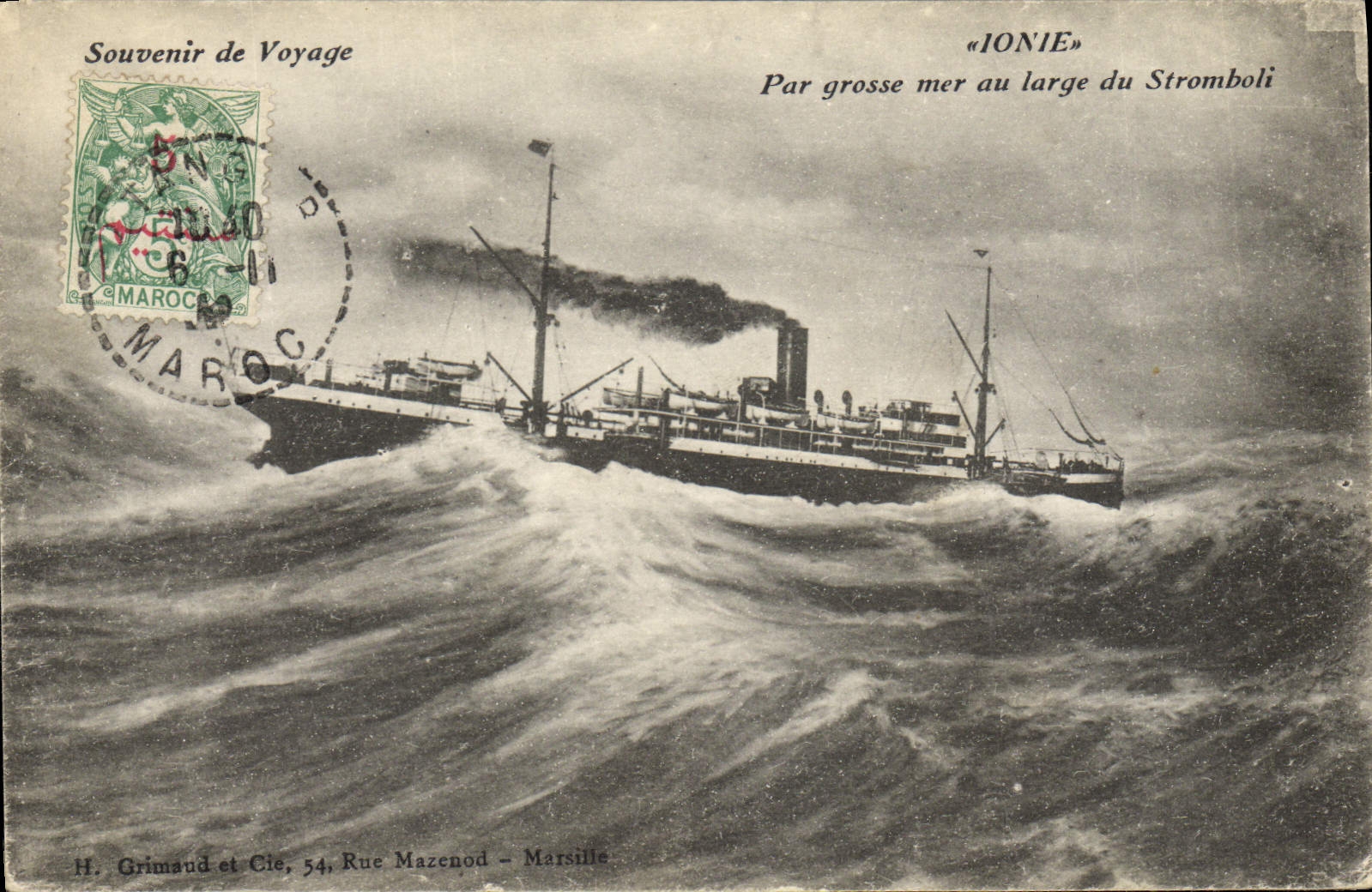 CPA Bateau Paquebot Ionie Maroc 