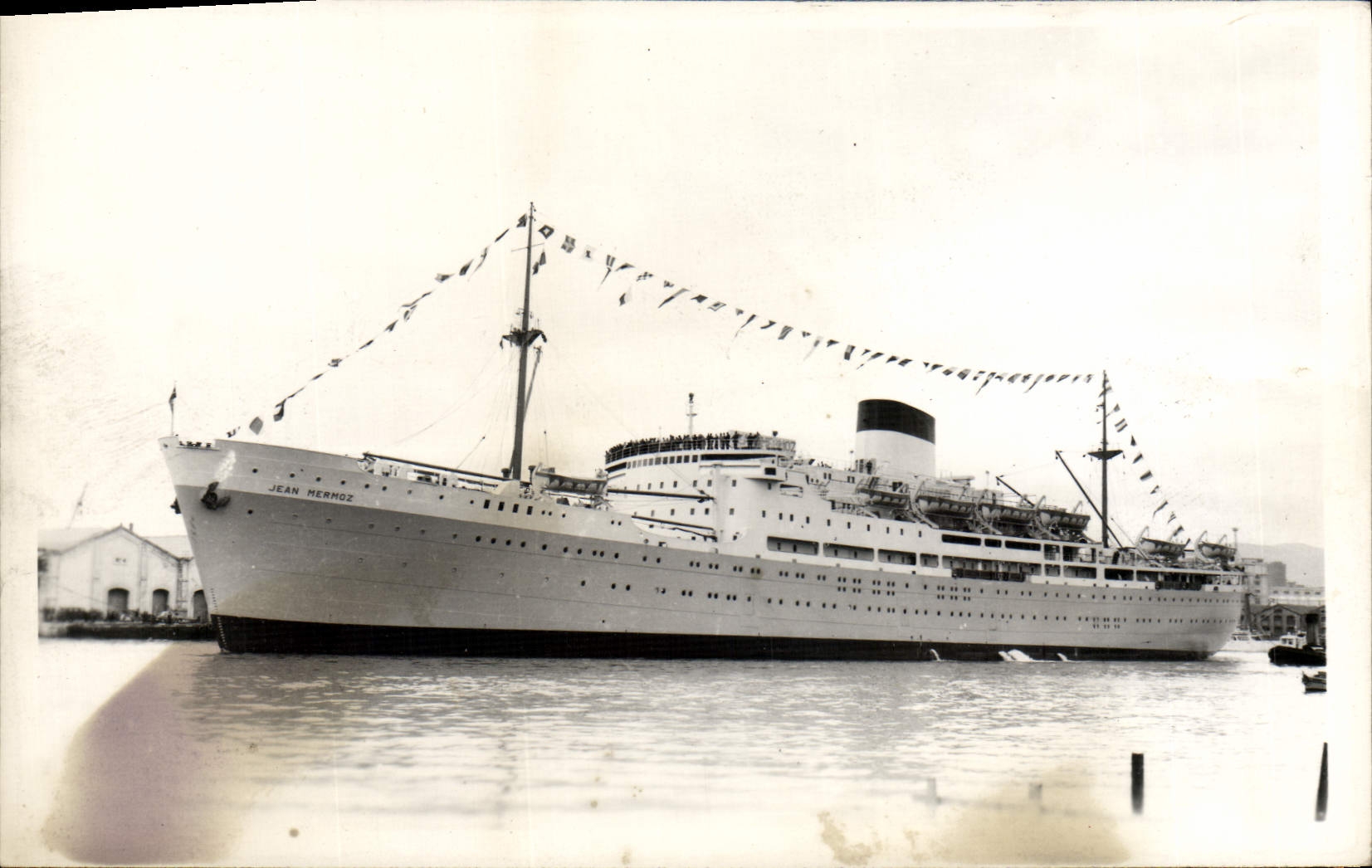 VINTAGE POSTCARD Boat Steamer Jean Mermoz