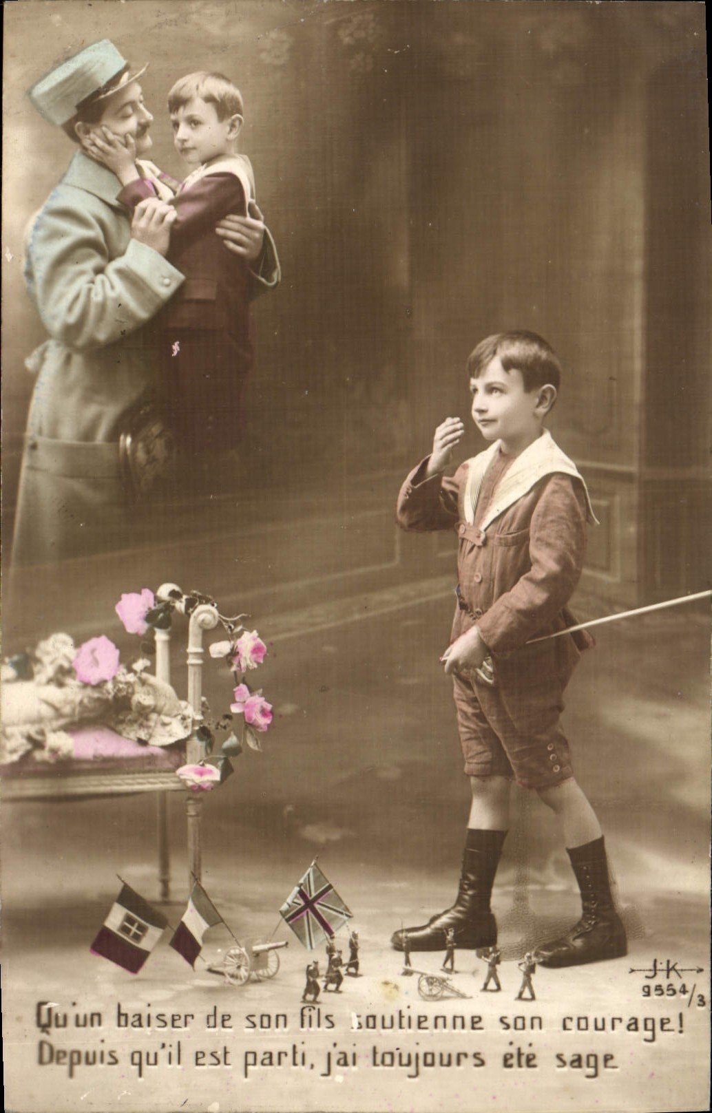 VINTAGE POSTCARD Fantasy Militaria Child