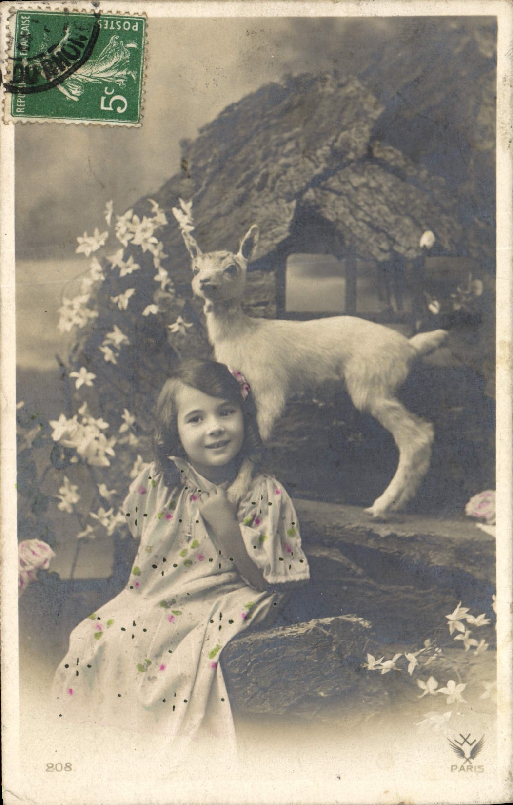 CPA Chevre Enfant