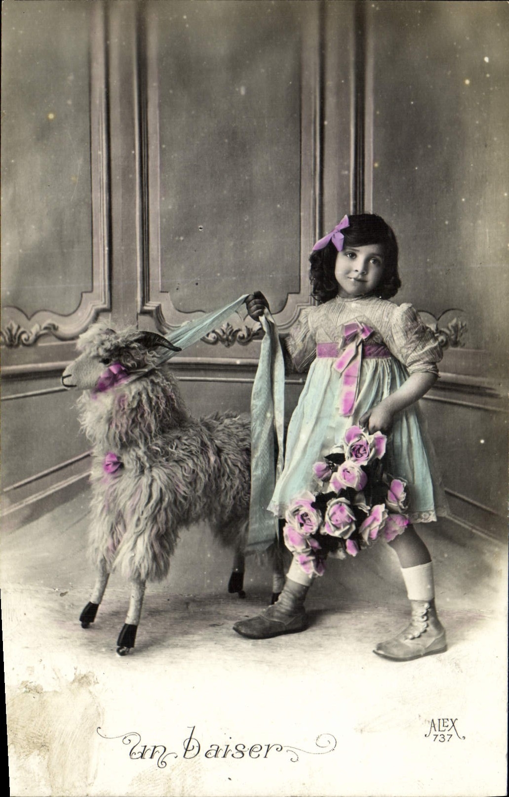 CPA Chevre Enfant 