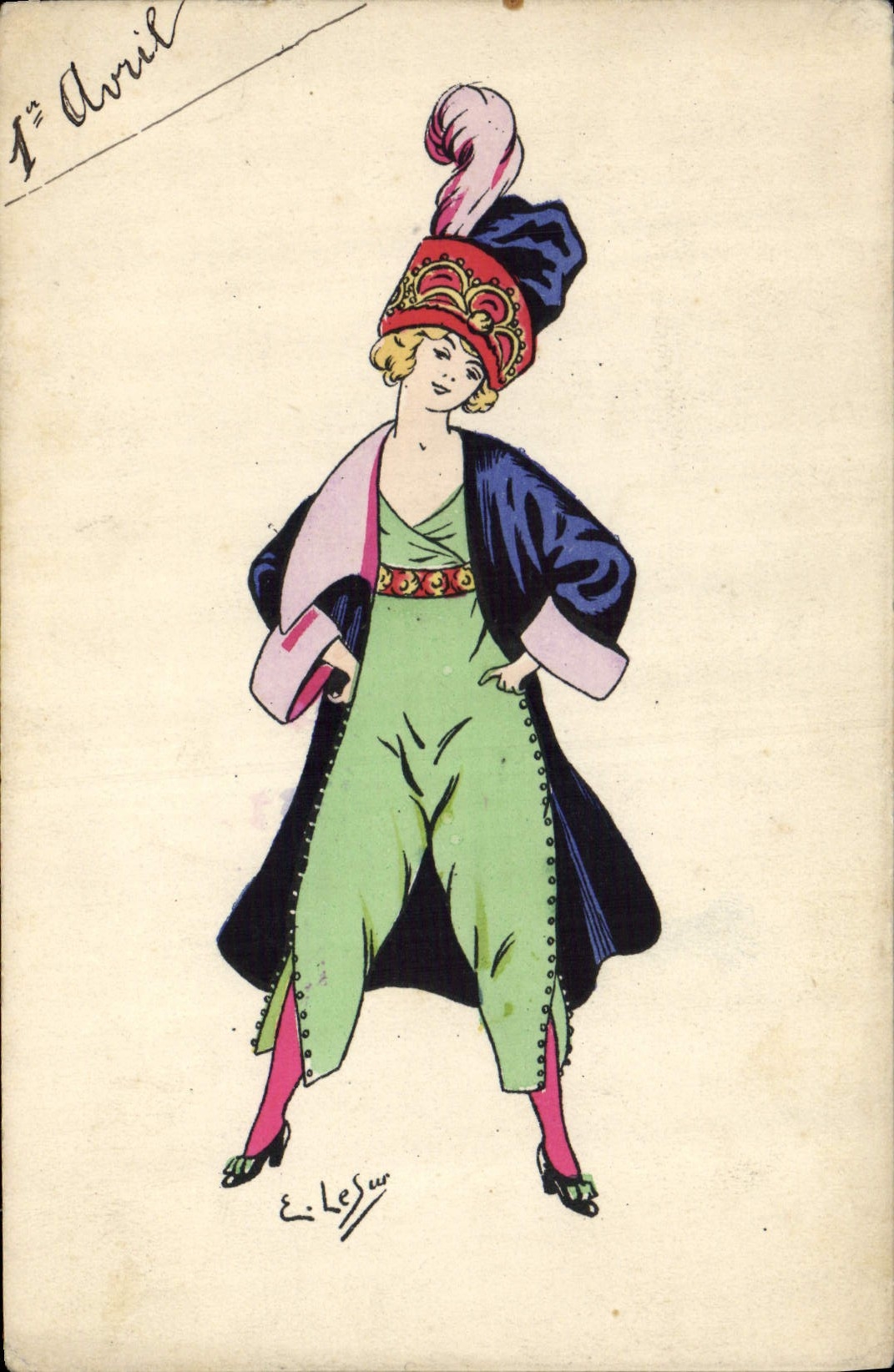 CPA Fantaisie Illustrateur Femme